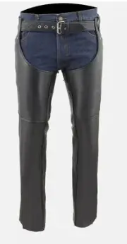 Milwaukee Leather Women's Classic Hip Biker Chaps w/ Thigh Back Lacing ML1173N