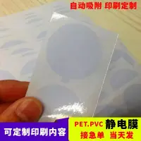 在飛比找蝦皮購物優惠-全場客製化無膠痕透明PVC靜電膜標簽貼紙眼鏡頭片保護貼膜自吸