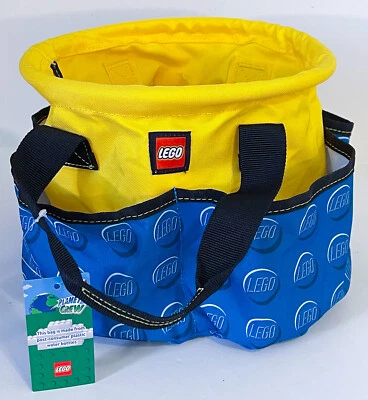 LEGO Iconic BIG TOY BUCKET Tote Bag - NEW with tags, 10" x 12" x 12" Storage Bin
