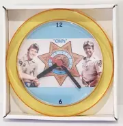 CHiPs Gold 7" Novelty Wall/Desk Clock. Brand New. Eric Estrada Larry Wilcox