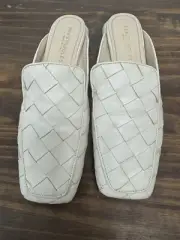 Beautiisoles Rose Mule Slides Bone Size 7 BNWT