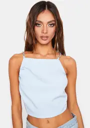 [Pretty Garbage] Open Back Crop Top