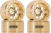 INJORA 1.0 Brass Beadlock Rims 4.7 mm Offset Wheel for TRX4M Ascent18 SCX24 FCX24 1/24 1/18 RC Crawler