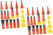 BUTIFULSIC 2Sets Reusable Stainless Steel Caulking Nozzle Kit Caulk Finisher Tools with Bases for Sink Shower Kitchen and Bathroom Sealing