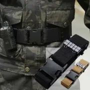 Tactical Belt Training Combat Thickening Double Row Hole Army Nylon Waist Belts