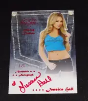 2012 Benchwarmer JESSICA HALL Daizy Dukez #23 Red Foil Autograph #1/1 PLAYBOY