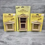 HouseWorks Dollhouse 1/12 Scale Window Lot (3) #5002 #5039