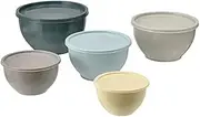 Dry Food Bowl With Lid, Set Of 5, Mixed Color Microwave-safe, Heat Food Up To 100°C, Sold By STOCKLAND