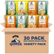 Quaker Rice Crisps, Gluten Free, 4 Flavor Sweet and Savory Variety Mix, Single S