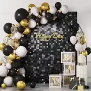 Shimmer Wall Backdrop 12Pcs Iridescent Silver Sequin Shimer Wall Panels Party