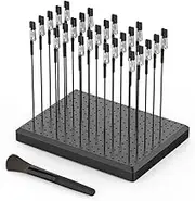 Model Painting Stand Base (19 x 14 Holes) and 25PCS Alligator Clip Sticks Set (with Sturdy Rubber Tips) Modeling Tools for Airbrush Spray, for Gundam Model Parts Holder (7.87 x 5.9Inch)