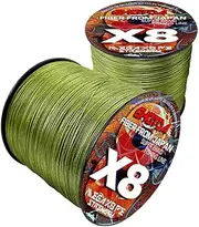 LLEIIshen 4/8 PE Line Lure Line Braided Main Line Multifilament Braided Fishing Line Cord Wire Green 100meters/1531