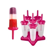 Appetito Star Ice Pop Mould Fuchsia Set of 6
