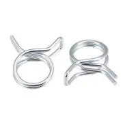 Double Wire 13mm Fuel Line Hose Tube Spring Clips Clamp Zinc Plated 10Pcs