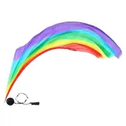 Dance Silk Veil Colorful Silk Poi Flags With Poi Ball Elegant Belly