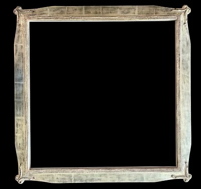 23 3/4" X 23 3/4" 12K WHITE GOLD SOLID WOOD PICTURE FRAMES - BENCH MADE IN USA