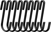 ESFUN 30 Pack Heavy Duty S Hooks for Hanging, Black S Shaped Hooks Hanging Hangers Pan Holder Pot Wire Shelf Rack Hooks for Kitchenware Spoons Pans Pots Utensils Clothes Jeans Bags Towels Plants