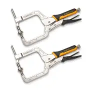 71745 Two Way Pocket Hole Right Angle Clamp Plier Tools, 12 Inch C Clamps for...