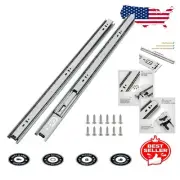 Heavy-Duty 22 Inch Ball Bearing Drawer Slides – Corrosion-Resistant Silver Rails