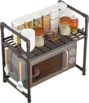 Microwave Stand Countertops - Adjustable Microwave Stand | Kitchen Shelves Counter Top Organizer, Microwave Oven Rack, Adjustable Over Microwave Shelf, Heavy Duty Utility Storage Shelf for Kitchen