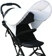 Sunshade Baby Stroller, Awning Pram Uv Protection, Pram Pushchair Sun Protection Awning B uggy, Easy Installation, Foldable & Portable, Nylon, for Park & Outdoor Activities