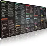 Linux Commands Line Mouse pad - Extended Large Cheat Sheet Mousepad. Shortcuts to Kali/Red Hat/Ubuntu/OpenSUSE/Arch/Debian/Unix Programmer. XXL Non-Slip Gaming Desk mat