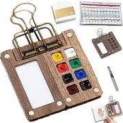 Solysta Travel Paint Palette, Travel Ready Paint Palette, Solysta Mini Watercolor Set, Solysta Watercolor Paint Palette Bundle with Clip (C Set)