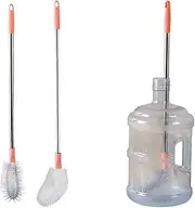 70cm Long Handle Bottles Brush with Bendable Head, Durability Stainless Steel, Water Bucket Cleaner, Water Dispenser Barrels Cleaning Washing Brush for Household and Office (2pcs Mix)