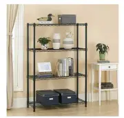 BestOffice 4-Shelf Wire Storage Unit, Heavy-Duty Metal Shelving, Adjustable
