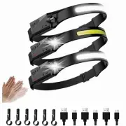 headlamp rechargeable 3 pack othemo230 led headlamp headlamps for adults 5 li