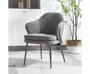 Luxury PU Leather Dining Chair/Nordic/Contemporary/Timber Legs