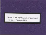 Psalm 56:3 'When I am afraid' Jewel Tone Handmade Notecards (4 Cards) #354