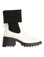 [Belle & Bloom] Perfect Illusion Knit Boot in Blk/White