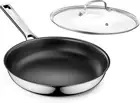 Innerwell Nonstick Ceramic Frying Pan, 24 CM Skillet with Lid, Egg Pan