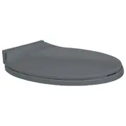 Soft-Close Toilet Seat Grey Oval vidaXL
