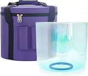 KVKA 432hz 7Inch G Note Throat Cosmic Blue Chakra Crystal Singing Bowl With Carrying Case for Yoga Sound Healing