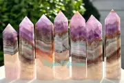 Wholesale Lot 2 Lbs Natural Amethyst Lace Agate Obelisk Tower Point Crystal