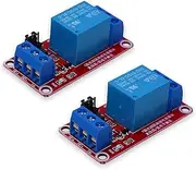 DIGISHUO 2pcs 5V 1 Channel Relay Module Relay Switch with OPTO Isolation High Low Level Trigger (2Pcs 5V 1 Channel Relay)
