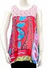 Desigual Tank Top Tunic Blus Lino Woman 72B2EM9 SIZE S Color 3000