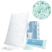 Queen Size Bed Pillow for Sleeping Shredded Memory Foam Adjustable Loft Pillo...