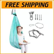 Soft Silk Nylon Sensory Swing for Kids - Indoor/Outdoor Fun with Hardware