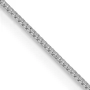 20 Inch 10K White Gold .5mm Box Chain