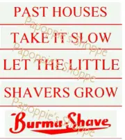 Stencils Set Lot For Burma Shave Signs DIY Vintage 5 Stencils PAST HOUSES