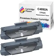 2 Pack Compatible Toner Cartridge Replacement for HP C4092A 92A (2,500 Pages) for HP Laserjet 1100 1100a AiO 1100axiAiO 1100se 1100se AiO 1100xi 3200 3200m 3200se