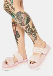 Blush Here At Last Platform Sandals