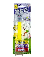 Happy Easter Pez Candy and Dispenser - Grey Bunny - New in Box