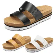 Women Platform Slides Sandals Arch Support Lightweight Beach Wedges Sandals