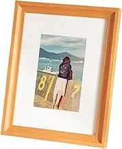 marysgift A4 Frame Wooden Picture Frame A4 with Mount Poster Frame Certificate Frame Freestanding (Oak,A4)