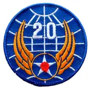 MILITARY EMBROIDERED PATCH - 20TH AIR FORCE - IRON-ON -- NEW 3" - FREE SHIPPING