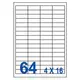 裕德Unistar US4271 多功能白標64格(48.3x16.9mm)(100張/盒) (6.5折)